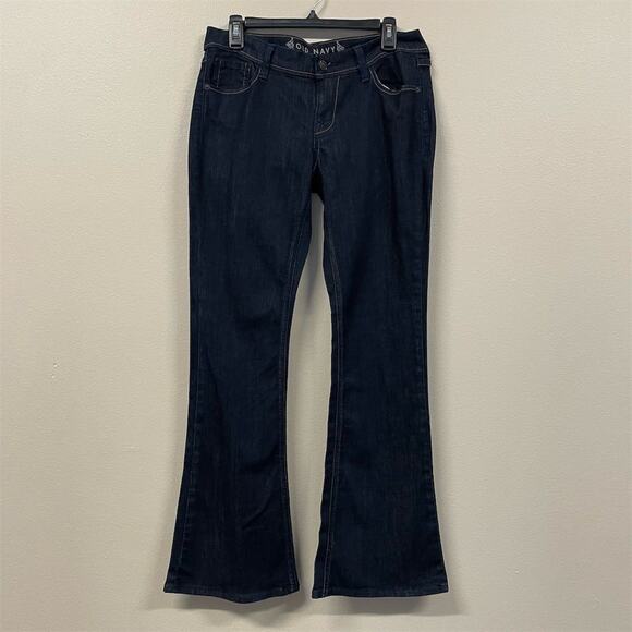 Old Navy Women's Size 14 Wide-Leg Dark Blue Jeans Relaxed Fit - Picture 1 of 7